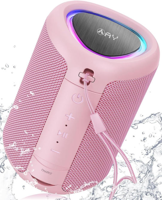 Портативна Bluetooth-колонка AY-SPKA46, 15 Вт, Bluetooth 5.3, TWS, LED-підсвічування, IPX5, AUX, TF, чорна Київ - фото 2