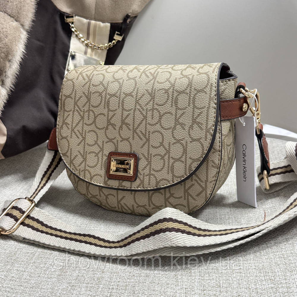 Невелика жіноча сумочка на плече Ck K6071 beige Київ - фото 9