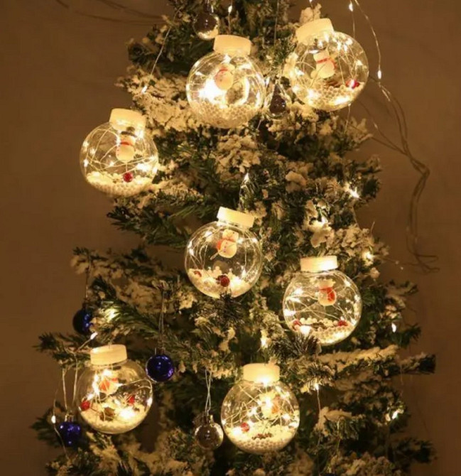 Гірлянда Xmas WW-1 Copper curtain ball lamp 7258 Санта, тепле біле світло Вінниця - фото 2