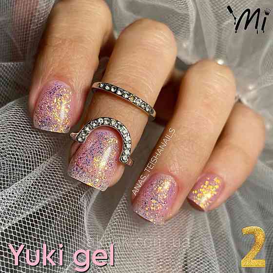 Гель для нарощення Mi YUKI №2 Builder Gel (рожевий з пластівцями юккі) 5мл Херсон