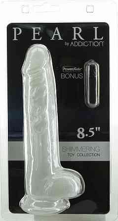 Фалоімітатор ADDICTION Pearl 8.5" Dildo with Balls, віброкуля в подарунок Sex Aura Київ