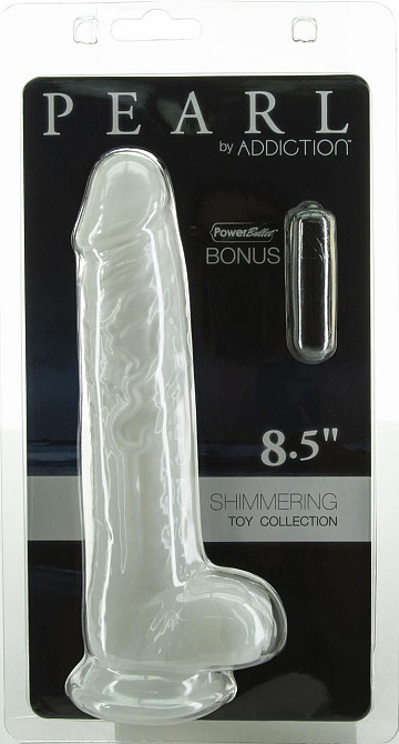Фалоімітатор ADDICTION Pearl 8.5" Dildo with Balls, віброкуля в подарунок Sex Aura Київ - фото 6