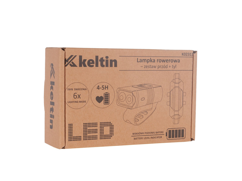 Велосипедні ліхтарики "Keltin" передній + задній USB світлодіодні водовідпорні IPX4 (800lm/900mAh) + (120lm Київ - фото 10