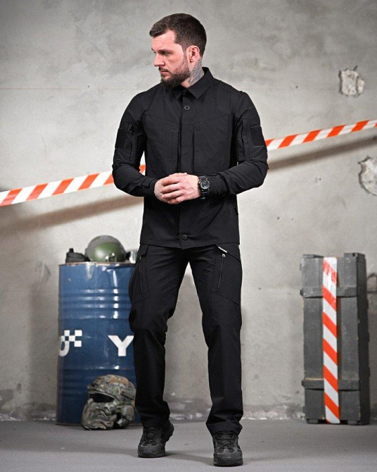 Літній міський тактичний костюм URBAN чорний поліція ПП7691 Одеса - фото 2