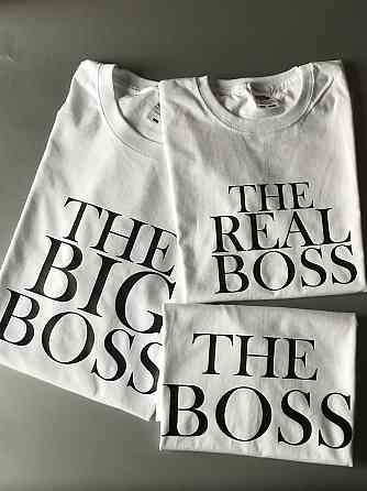 Футболки в стилі Family look для мами, тата та дитини — THE BOSS  ⁇  THE BIG BOSS  ⁇  THE REAL BOSS Чернівці