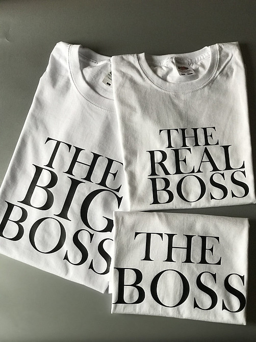 Футболки в стилі Family look для мами, тата та дитини — THE BOSS  ⁇  THE BIG BOSS  ⁇  THE REAL BOSS Чернівці - фото 5