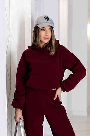 Теплый спортивный костюм со штанами карго Human 54-56, Марсала Киев