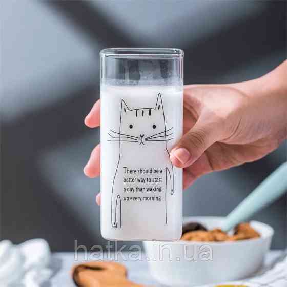 Набір склянок для напоїв 6 шт OLens "HAPPY" 350 мл прозорий із різними малюнками для дому та ресторанів Київ