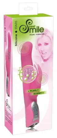 Вібратор з ротацією PEARLY BUNNY рожевий Sex Aura Київ