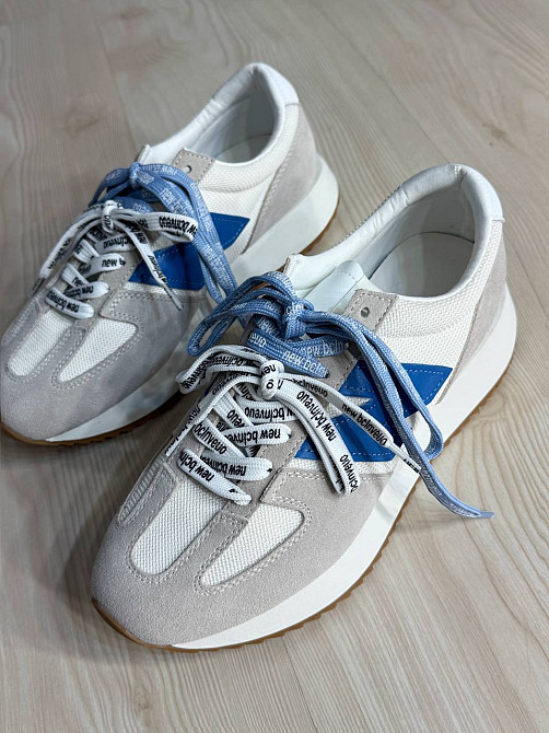 Кросівки жіночі Hengji 23-23 комбіновані замша з сіткою подвійний шнурок сірі, 39, 24,5 см Київ - фото 6