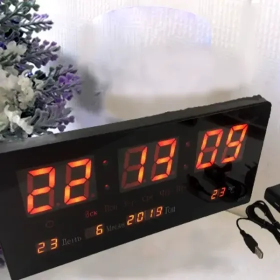 LED-годинник 3615 з червоним підсвічуванням Київ