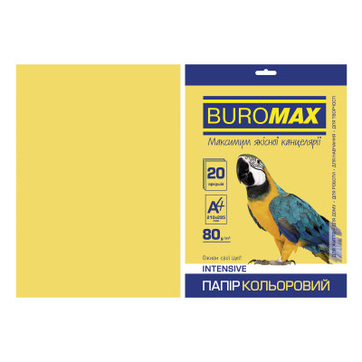 Папір Buromax А4, 80g, INTENSIVE yellow, 20sh (BM.2721320-08) Вінниця - фото 1