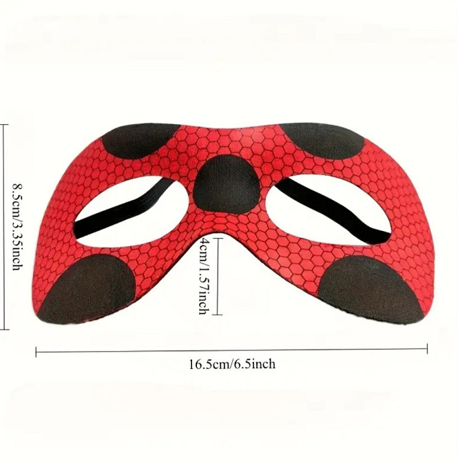 Детская маска в горошек карнавальная one size красно-черный Киев - изображение 3