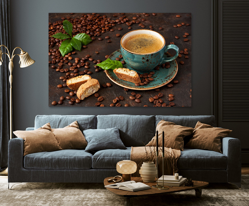 Картина полотно у вітальню / спальню   Чашечка кави    MLP_290 ( 60х30см ) 90х180см Київ - фото 3