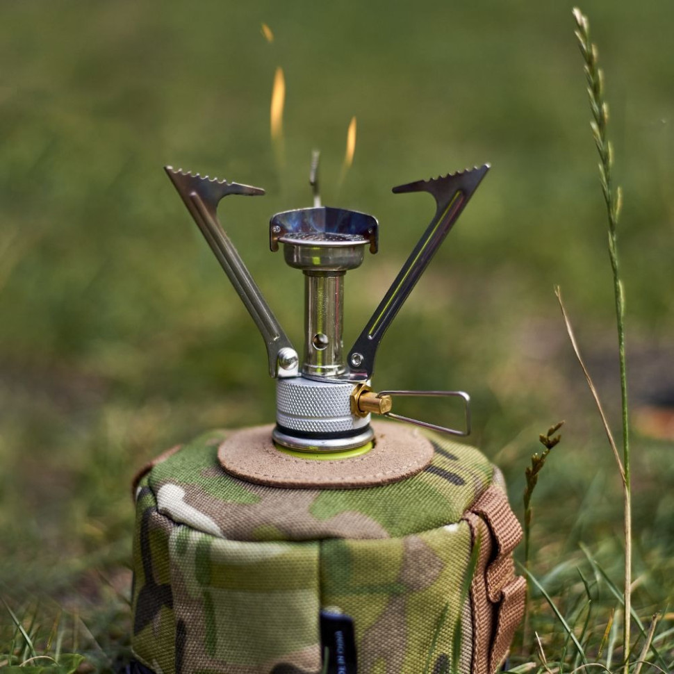 Набір Газовий пальник BRS-1 складний + Газовий балон різьбовий бутановий Quest, 450гр Киев - изображение 12