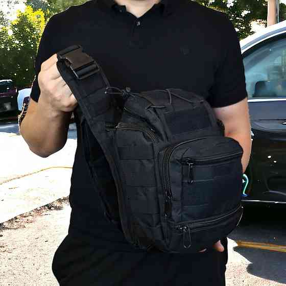 Тактична сумка для активного життя, Нагрудна сумка бананка містка, Чоловіча сумка-слінг тактична хакі VH-58 Івано-Франківськ