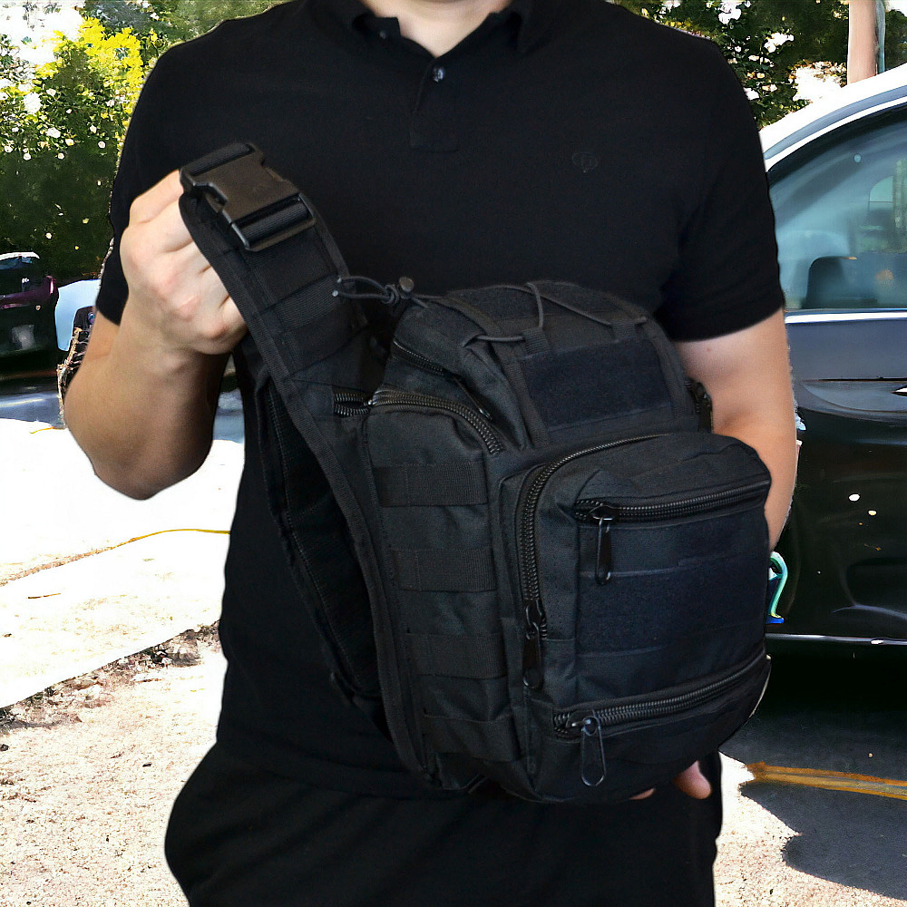 Тактична сумка для активного життя, Нагрудна сумка бананка містка, Чоловіча сумка-слінг тактична хакі VH-58 Івано-Франківськ - фото 1