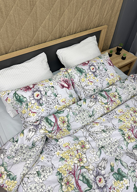 Комплект постельного белья Ранфорс, Decorator Cotton Collection Vernal Евро 220х200 с разноцветным принтом (88-125) Киев - изображение 2