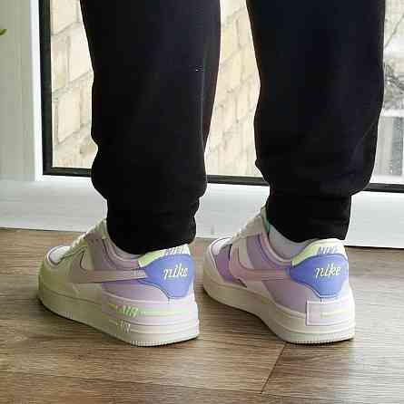 Кросівки Nike Force Білі Жіночі Квітн Шкіряні Форси Різнобарвні Найк (розміри: 36,37,38,39,40,41) - 25 Дніпро