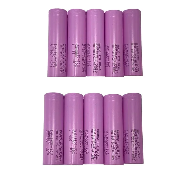 Літій-іонний акумулятор Samsung 3.7В 3000мАч 18650 30Q INR18650 20A (Бузковий) Вінниця - фото 7