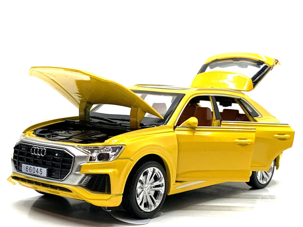 Машина Автосвіт Audi q8 інерційна відкриваються двері капот багажник 16см Жовтий (AP-1824) Чернигов - изображение 8