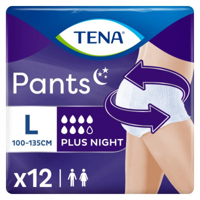 Подгузники для взрослых Tena Pants Plus Night Трусы ночные размер Large 12 шт (7322540839920) Винница - изображение 1