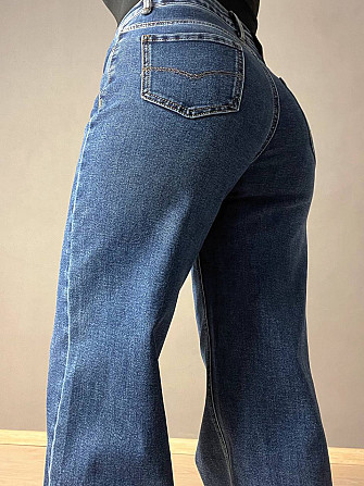 Джинсы женские Dragon 8092 palazzo jeans палаццо ровные от бедра стрейчевые синие, синий, 33, 33, 92 Одесса - изображение 4