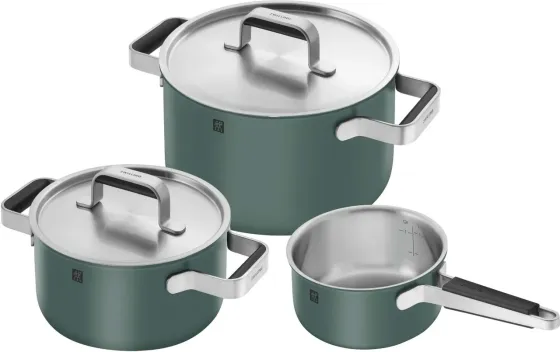 Zwilling Zestaw 3 Naczyń Z Pokrywkami Pure Zielony (1028857) Киев