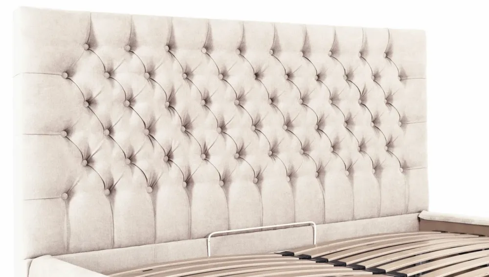 Ліжко Cambridge VIP 120 х 200 см Місті Milk З додатковою металевою цільнозварною рамою Бежевий Київ - фото 6