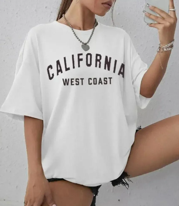 Футболка жіноча з принтом  48 Біла 2664085781 Дніпро - фото 1