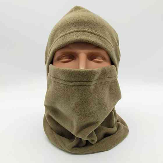 Зимова балаклава на флісі, Олива / Тактична балаклава утеплена / Балаклава флісова Київ