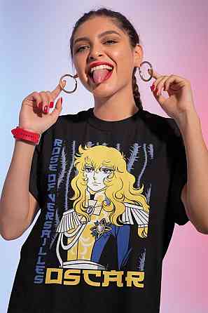 Футболка для мальчика аниме Ретро Аниме Каваии Ладй оверсайз (рост от 165 до 180 ) Черний AnimeJ0100m Днепр