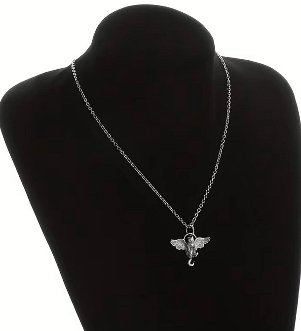 Кулон кіт з крилами на ланцюжку підвіска ангел кіт у вінтажному стилі Київ - фото 4