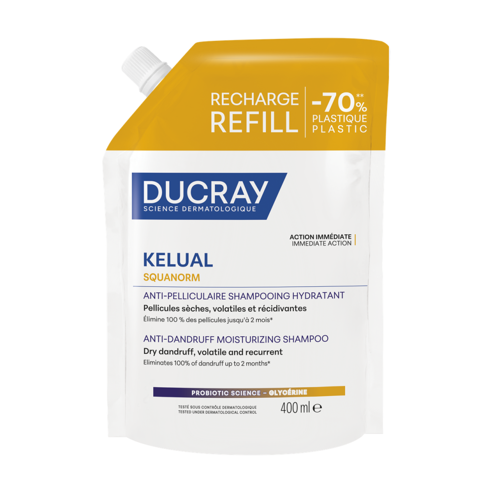Дюкре Келюаль Скванорм шампунь проти сухої лупи Рефіл Ducray Kelual Squanorm Shampooing 400 мл new Дніпро - фото 1