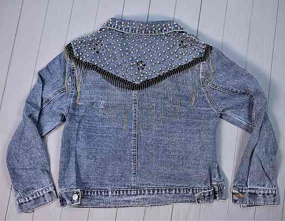 Джинсовая куртка женская оверсайз с бахрамой р 42-46 Харьков