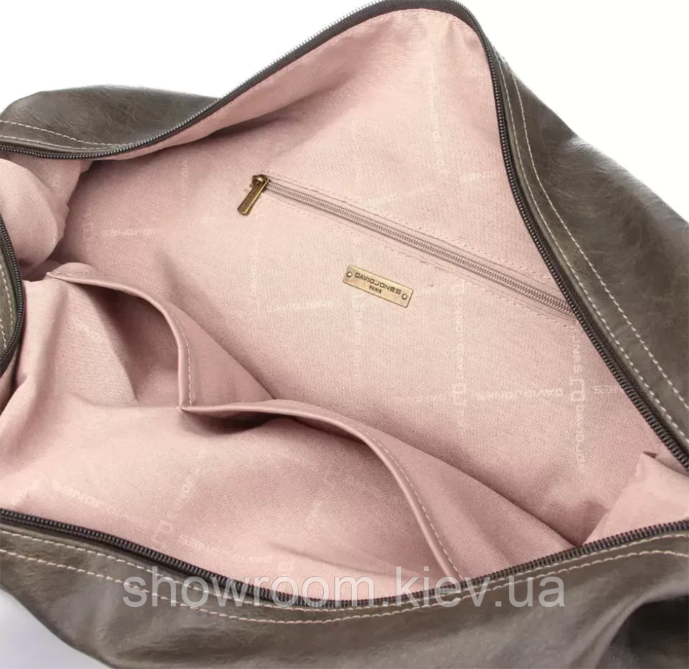 Мужская большая сумка саквояж David Jones (7920) тауп Киев - изображение 8