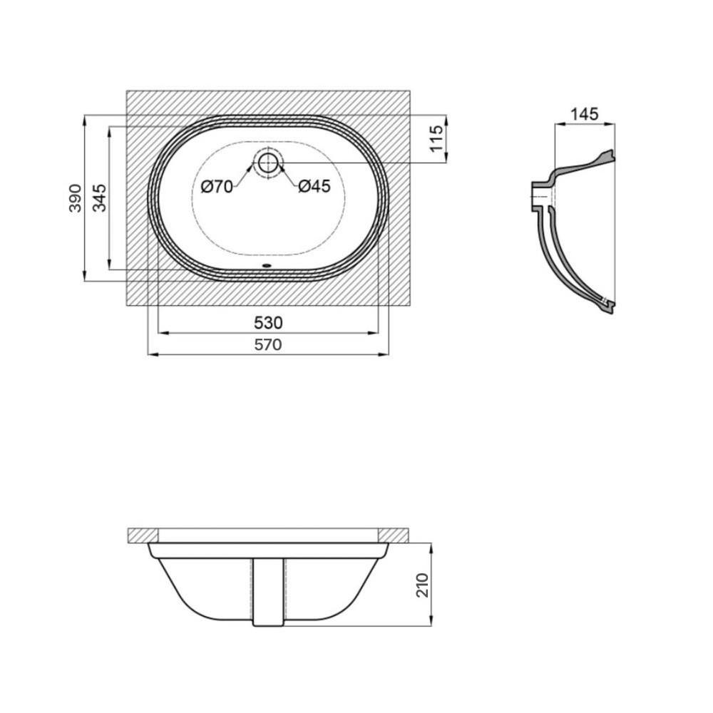 Раковина Qtap Stork 570x390x210 White QT15110522W Київ - фото 2