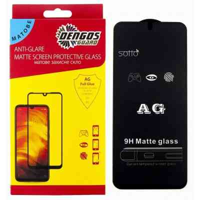 Скло захисне Dengos Full Glue Matte Infinix Hot 12 Play black frame (TGFG-MATT-41) Вінниця