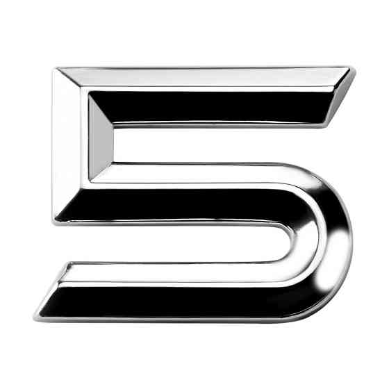 Наклейка 3 см (грань) Цифра 5 Київ