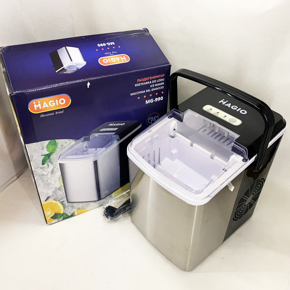 Машина для производства гранулированного льда Magio MG-990 120 Вт 12 кг, Генератор кубикового льда ZQ-60 Львов - изображение 7