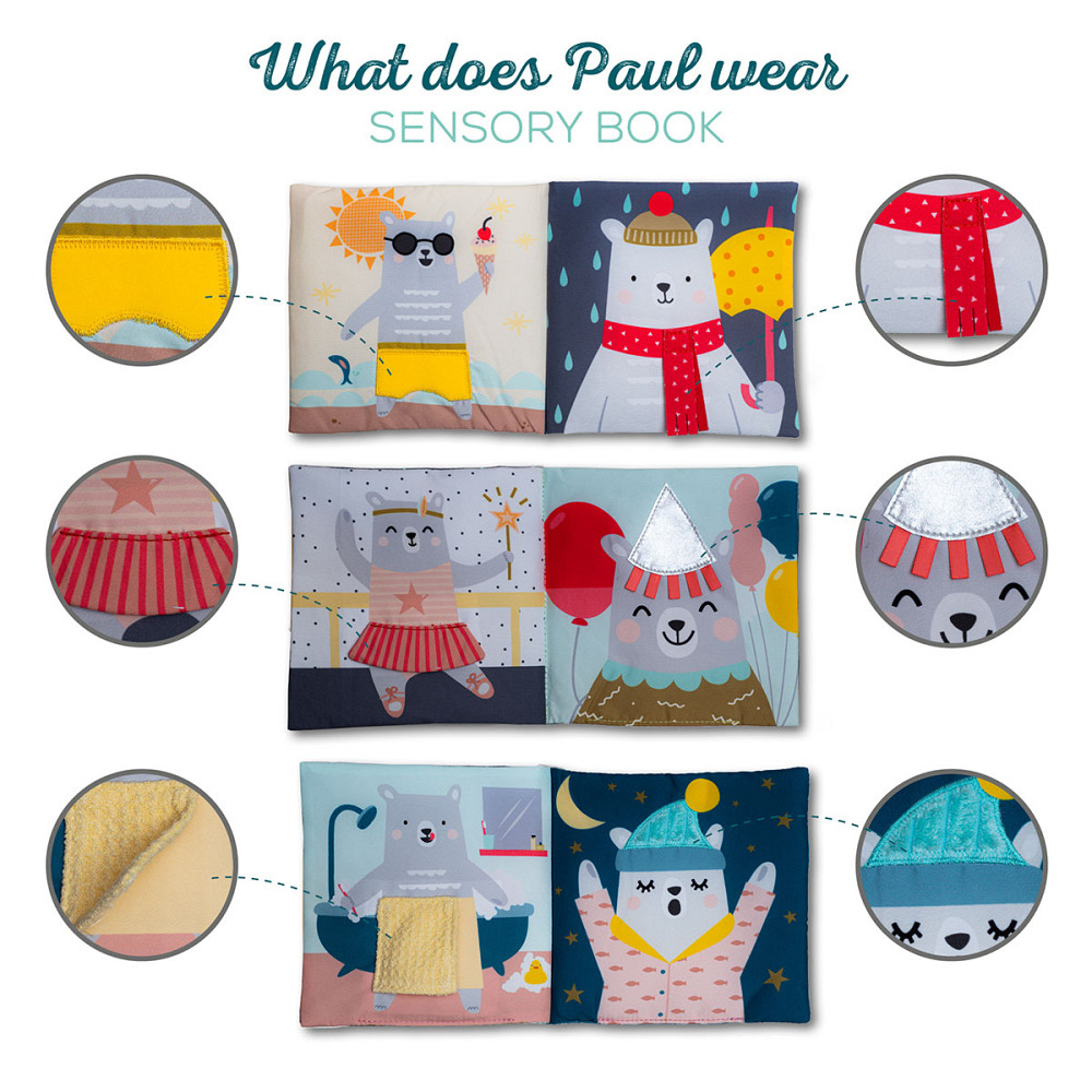 Розвиваюча книжка для візочка - Що вдягне ведмедик Пол Дніпро - фото 7