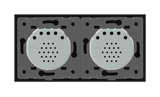 LIVOLO Розумний сенсорний прохідний/перехресний вимикач 2 сенсора (1-1) Livolo чорний скло (VL- Коломия