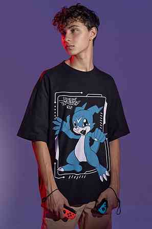 Футболка аниме Аниме Винтаге Спекиал Манга оверсайз (S/M/L) Черний AnimeJ1065 Днепр