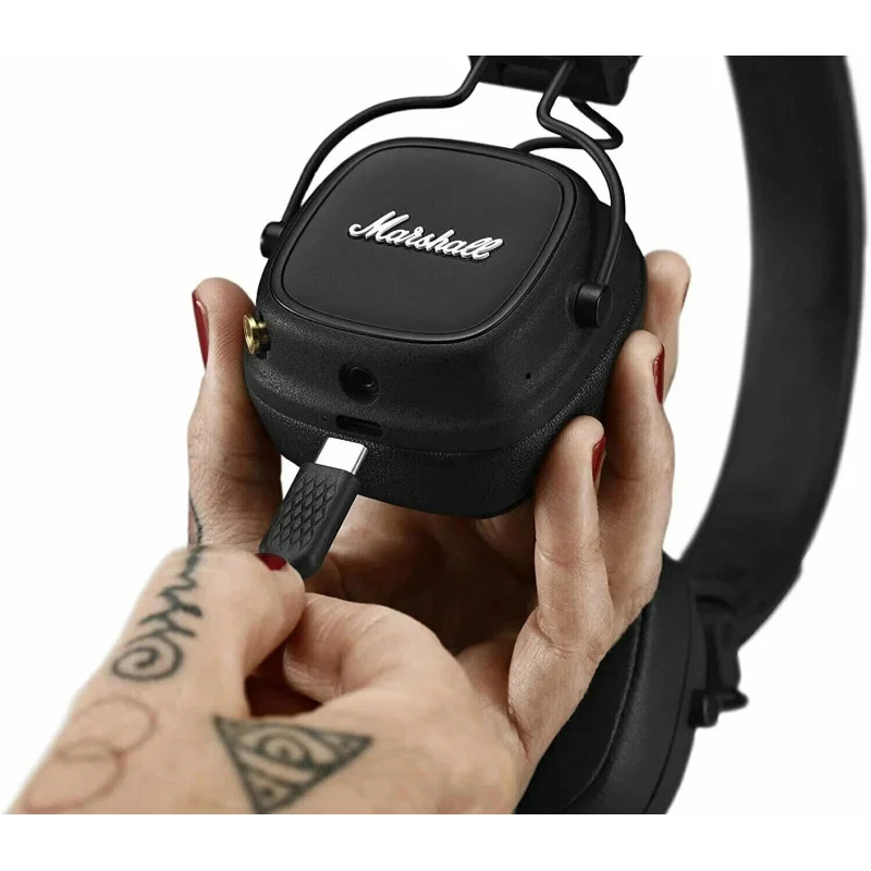 Наушники Marshall Major IV Bluetooth беспроводные, 80 часов работы, сложные, черный Киев - изображение 6