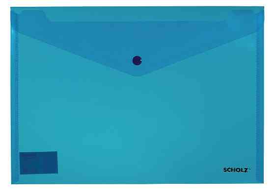 Папка на кнопці А4 "Scholz" 180мкн 03500-06SCH синя прозора, шт Київ