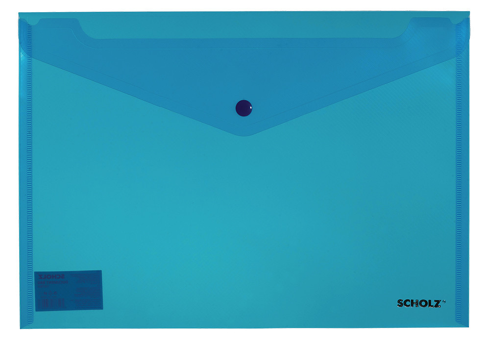 Папка на кнопці А4 "Scholz" 180мкн 03500-06SCH синя прозора, шт Київ - фото 1