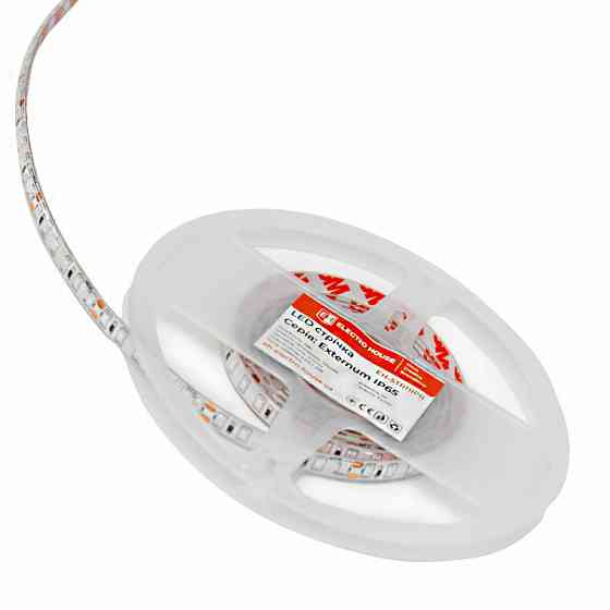 LED стрічка 12Вт 24В SMD2835 120 діодів, червоний, серія Externum IP65 , гарантія 3 роки Дніпро