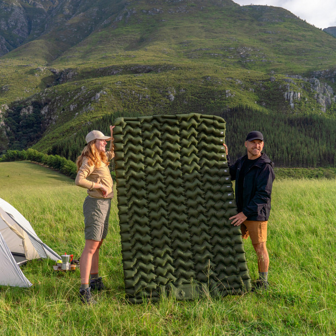 Матрас двухместный Naturehike CNK2550WS019 (65 мм) со встроенной помпой Синий Винница - изображение 2