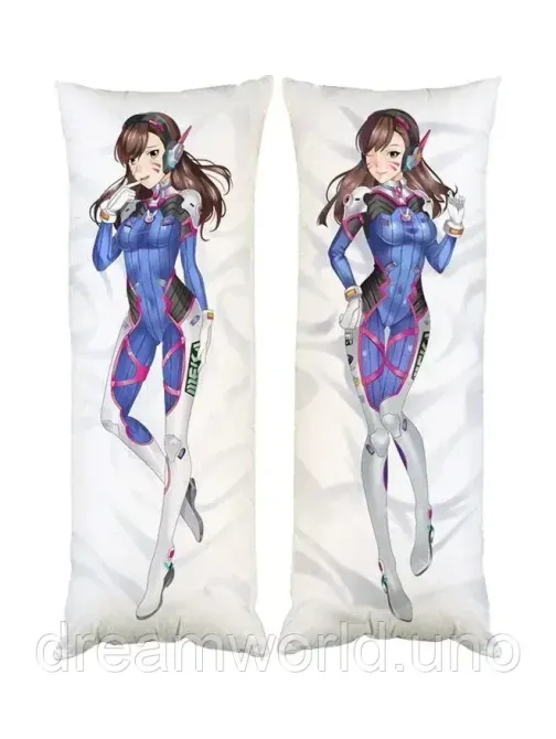 Подушка дакимакура D.VA Овервотч Overwatch декоративная ростовая подушка для обнимания 50х150 Харьков - изображение 1
