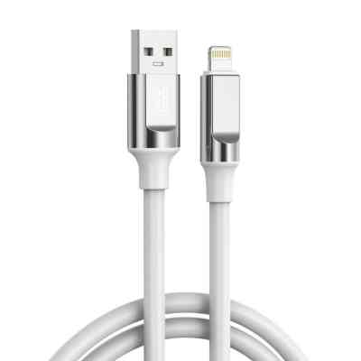 Дата кабель USB 2.0 AM to Lightning 1.0m 6A silicone white XO (NB251_L_White) Вінниця